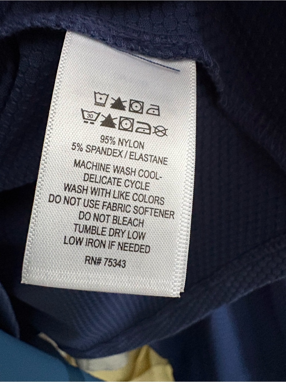 NWT Tommy Bahama Navy Blue Textured Full-Zip Athletic Jacket. - Picture 6 of 6